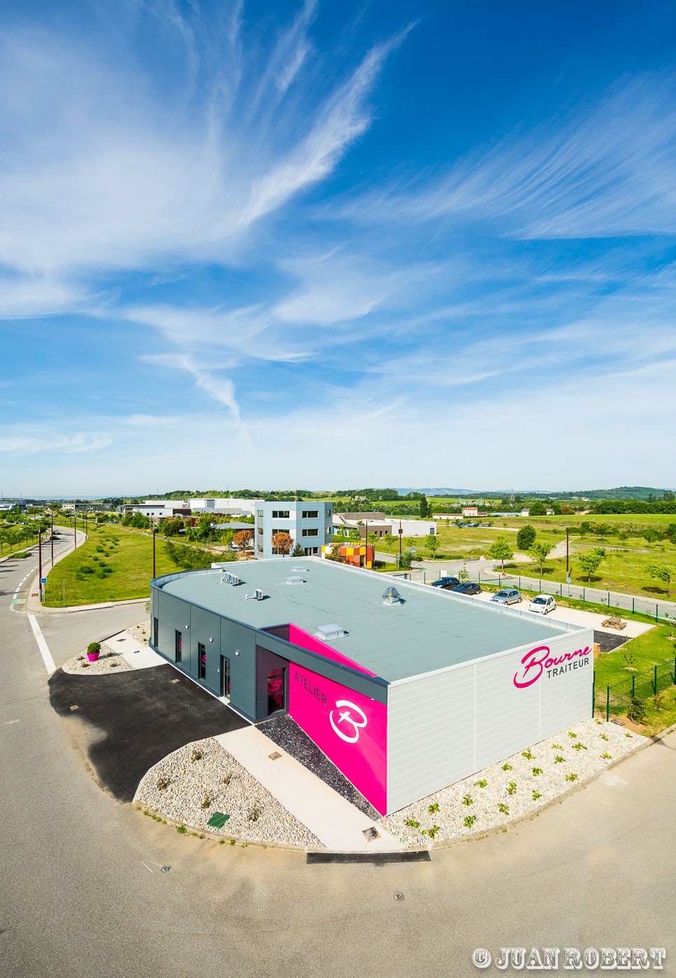 Auteur, Juan ROBERT, Photographe, batiment, construction, ecoparc Rovaltain, ecotox, entreprises, gare, grue, nacelle, parking, paysage, rovaltain, tgv, travaux, voirieAlixanDrôme - Rhône-AlpesEcoparc RovaltainEcoparc Rovaltain, vues  depuis une nacelle