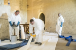 Chantier dans un monument historique dromois pris en photo par Juan Robert