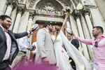 Sortie d'église d'un mariage à Cornas, Ardêche, photo de Juan Robert