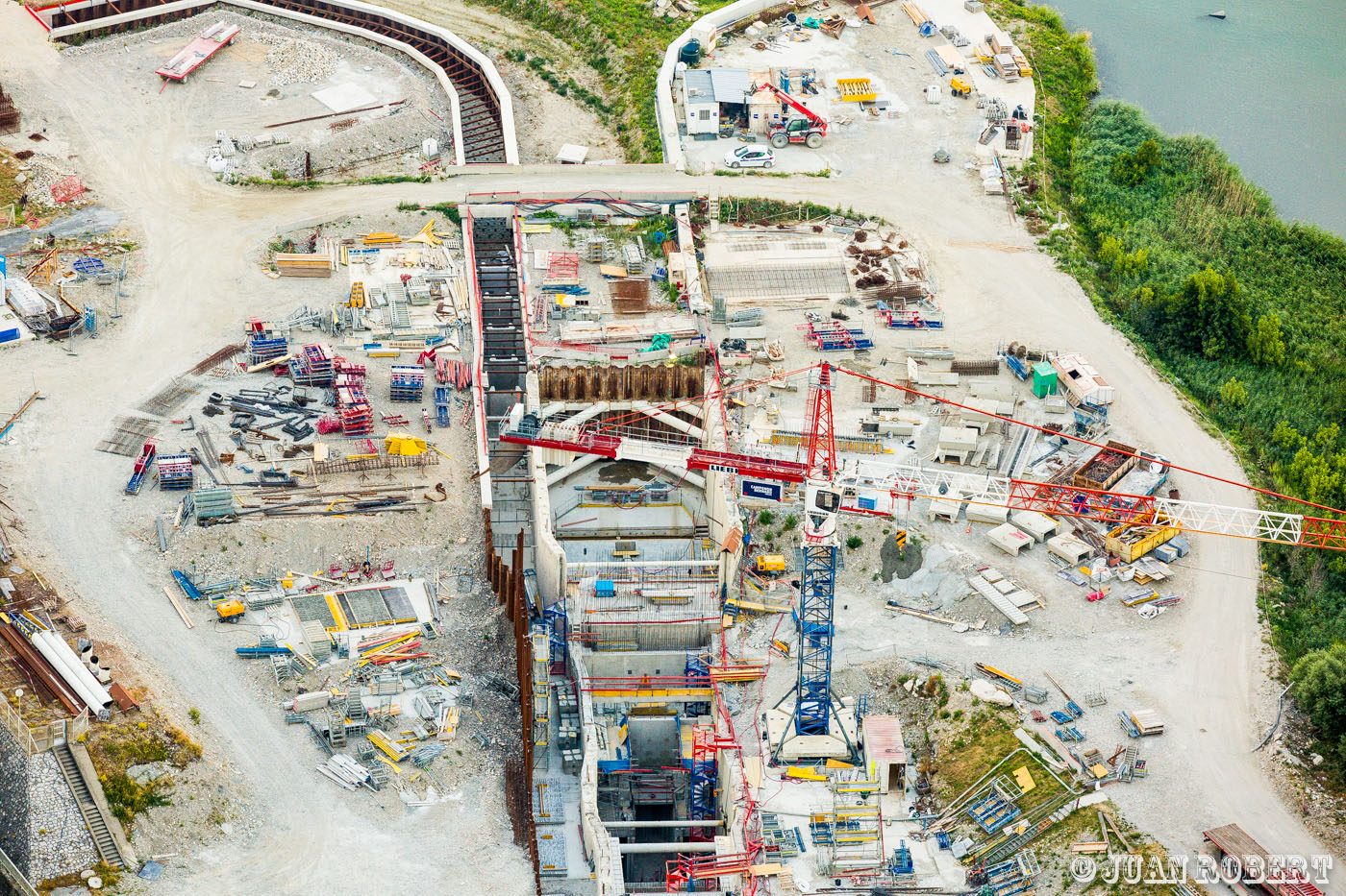 suivi de chantier aérien - JuanRobert_130708_0110.CR2RochemaureArdêche - Rhône-AlpesPCH de Rochemaure (petite centrale hydroelectrique)