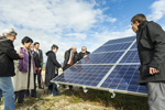 Reportage lors de l'inauguration d'un parc photovoltaique à Bolène, Drôme, pour une entreprise de l'energie